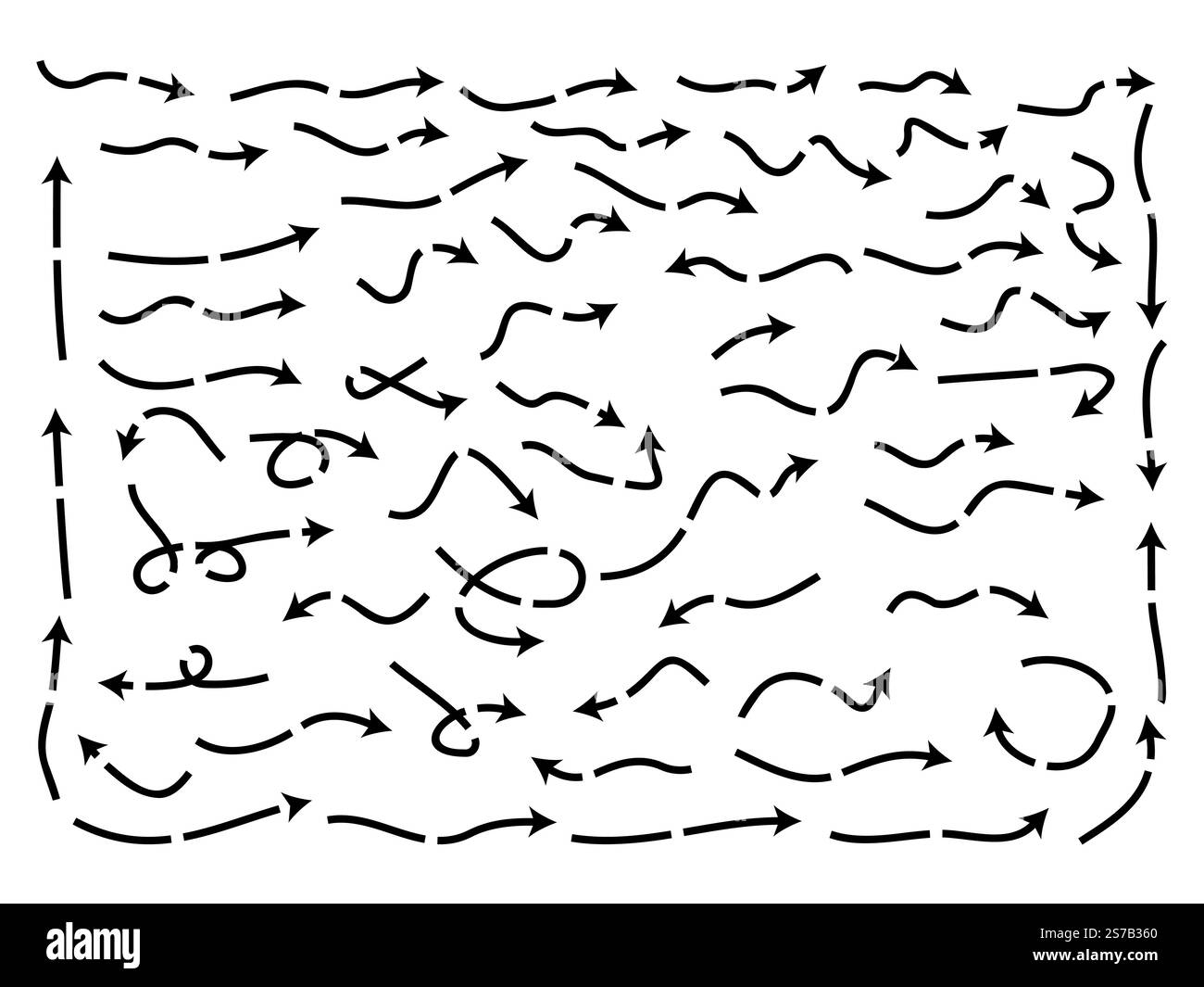 Symbol für den Vektor der Pfeilsammlung auf weißem Hintergrund Stock Vektor