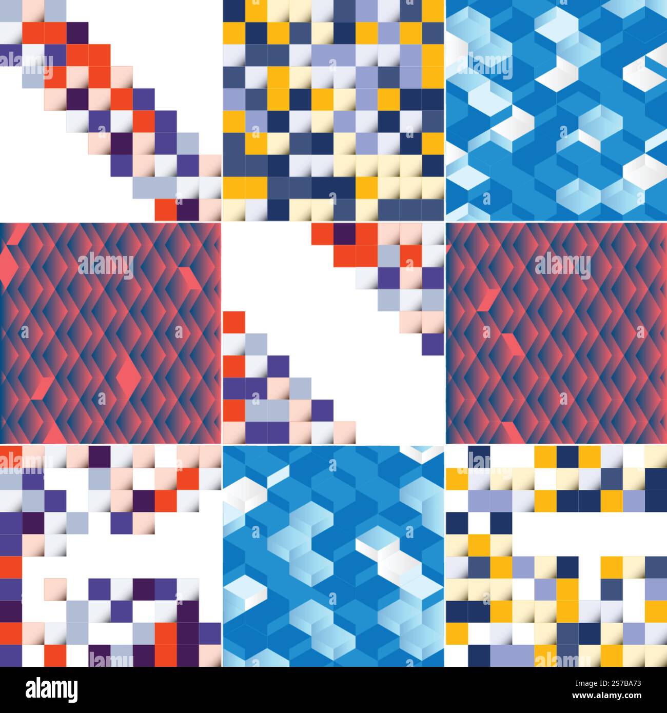 Vektorhintergrund mit einer Illustration einer abstrakten Textur mit Quadraten, geeignet für die Verwendung als Musterdesign in Bannern. Poster. Flyer. Karten. Postkarten. Abdeckungen. Und Broschüren Stock Vektor