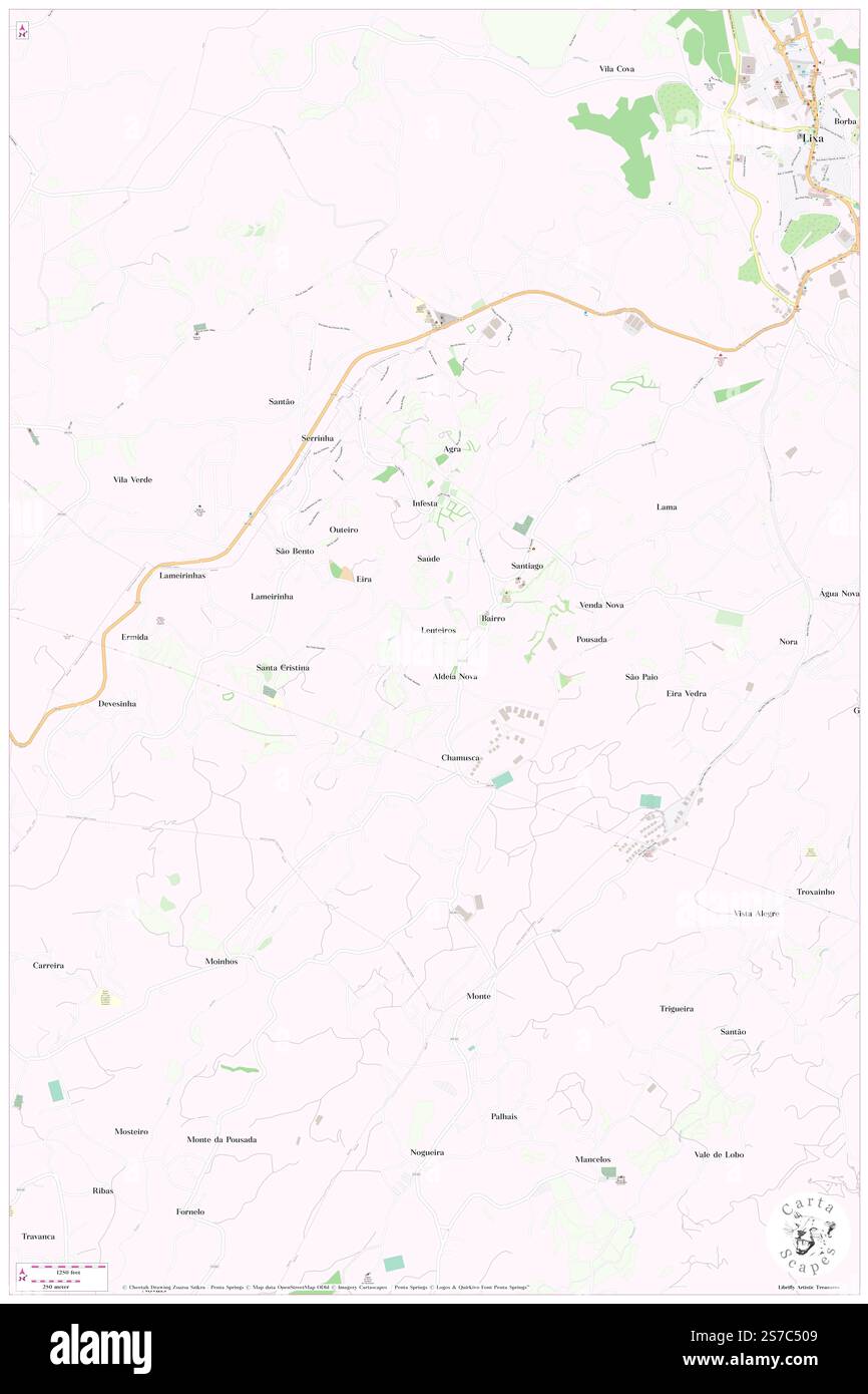 Figueiro (Santiago e Santa Cristina), Amarante, PT, Portugal, Porto, n 41 17' 56'', S 8 9' 58'', Karte, Cartascapes Map, veröffentlicht 2024. Erkunden Sie Cartascapes, eine Karte, die die vielfältigen Landschaften, Kulturen und Ökosysteme der Erde enthüllt. Reisen Sie durch Zeit und Raum und entdecken Sie die Verflechtungen der Vergangenheit, Gegenwart und Zukunft unseres Planeten. Stockfoto