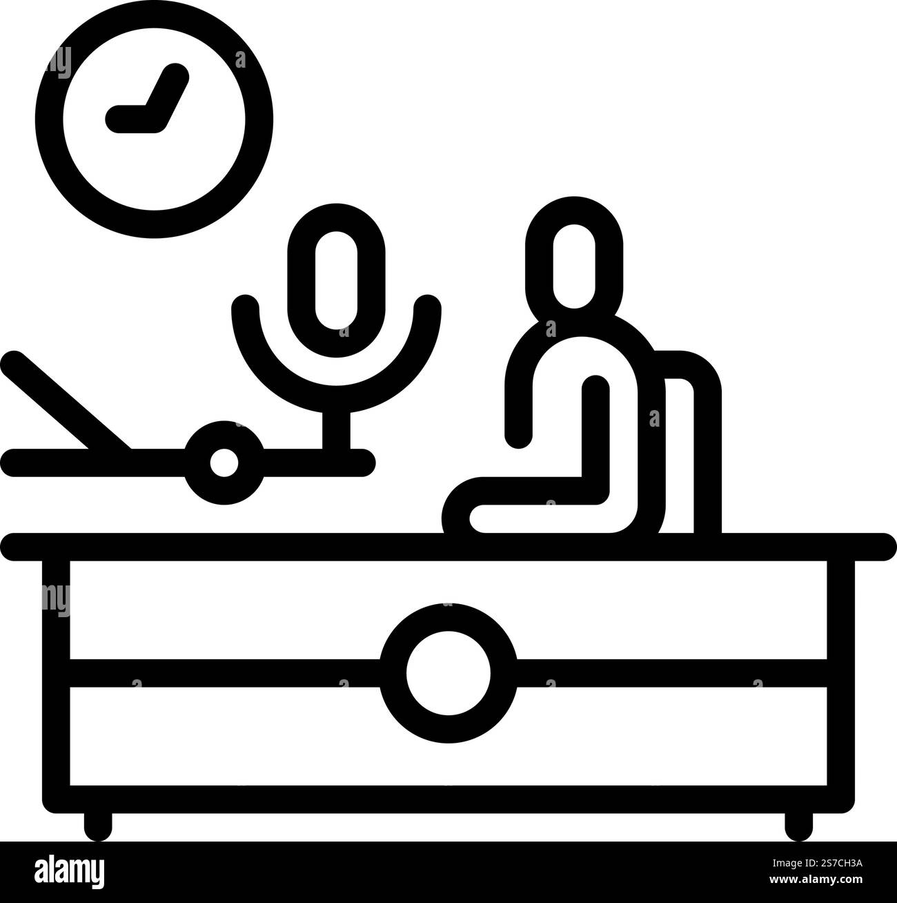 Symbol für Podcaster, Audio-Host Stock Vektor