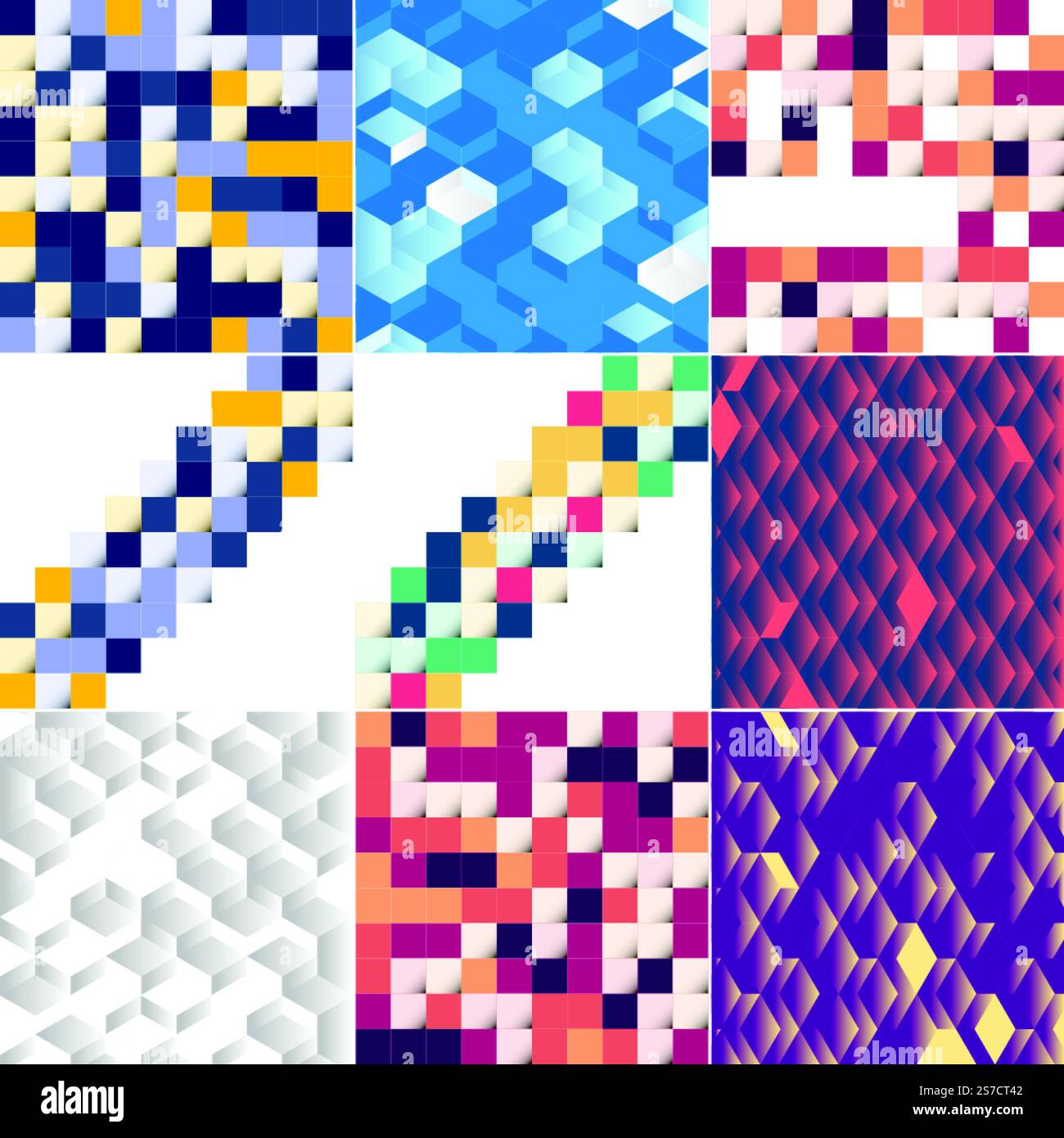 Vektorhintergrund mit einer Illustration einer abstrakten Textur mit Quadraten, geeignet für die Verwendung als Musterdesign in Bannern. Poster. Flyer. Karten. Postkarten. Abdeckungen. Und Broschüren Stock Vektor