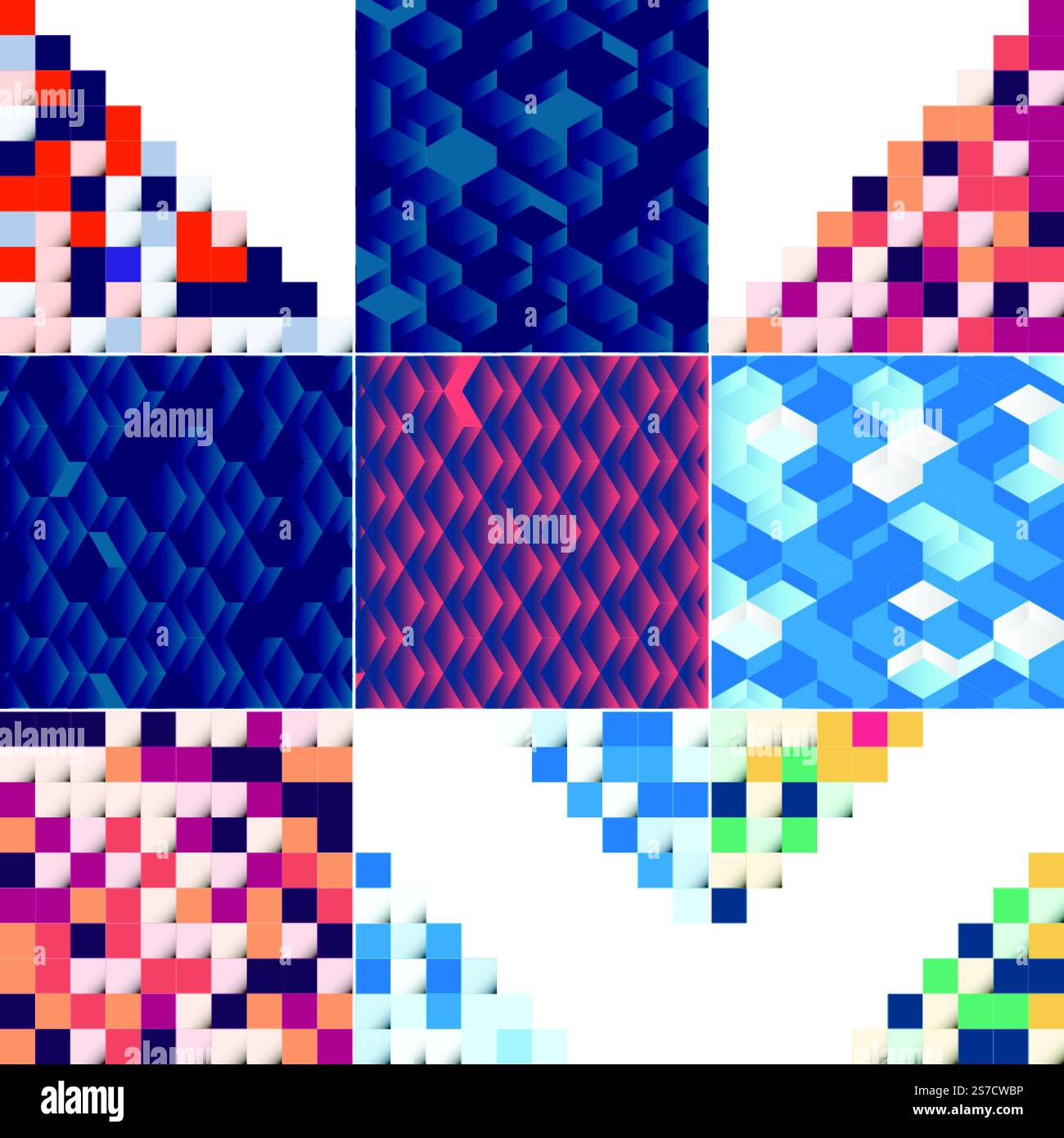 Vektorhintergrund mit einer Illustration der abstrakten Textur mit Quadraten, geeignet für die Verwendung als Musterdesign für Banner. Poster. Flyer. Karten. Postkarten. Abdeckungen. Und Broschüren Stock Vektor