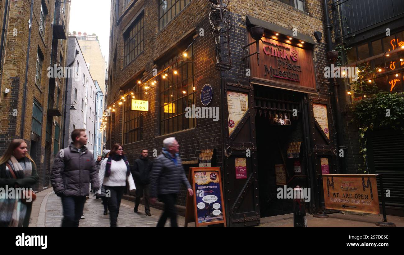 Das Clink Prison Museum am Südufer der Themse, London. Stockfoto