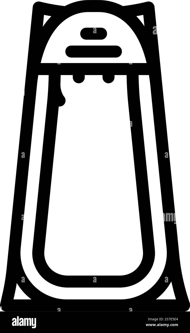Sommer Zelt Urlaub Linie Symbol Vektor. Sommerzelt Urlaubsschild. Schwarze Abbildung des isolierten Kontursymbols. Sommer Zelt Urlaub Linie Symbol Vektor Illustration Stock Vektor