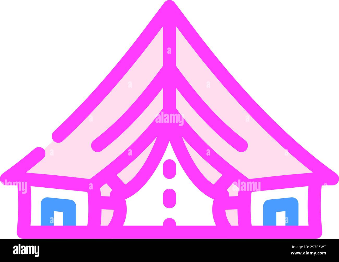 Urlaub Zelt Farbe Symbol Vektor. Schild für Ferienzelt. Isolierte Symboldarstellung. Urlaub Zelt Farbe Symbol Vektor Illustration Stock Vektor