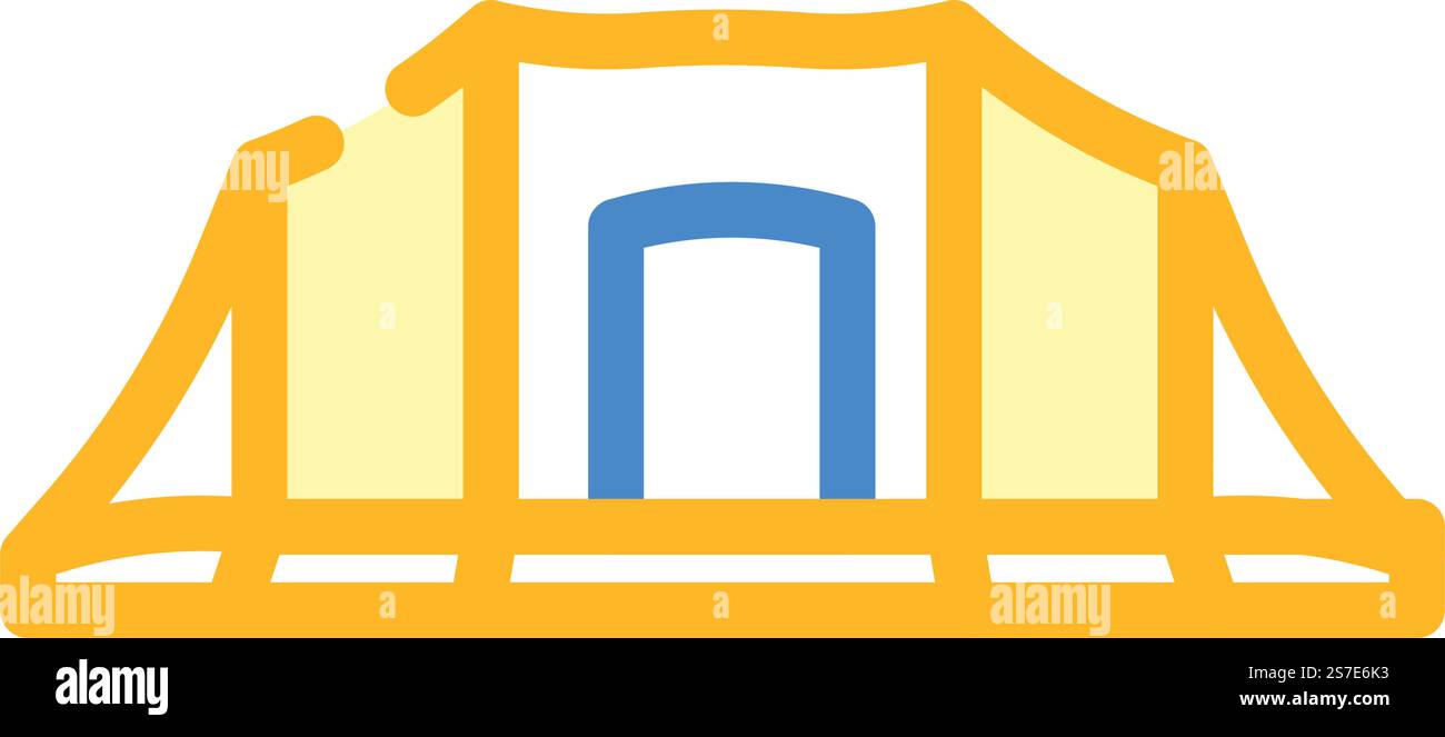 Aktivität Zelt Urlaub Farbe Symbol Vektor. Aktivitätszelt Urlaubsschild. Isolierte Symboldarstellung. Aktivität Zelt Urlaub Farbe Symbol Vektor Illustration Stock Vektor