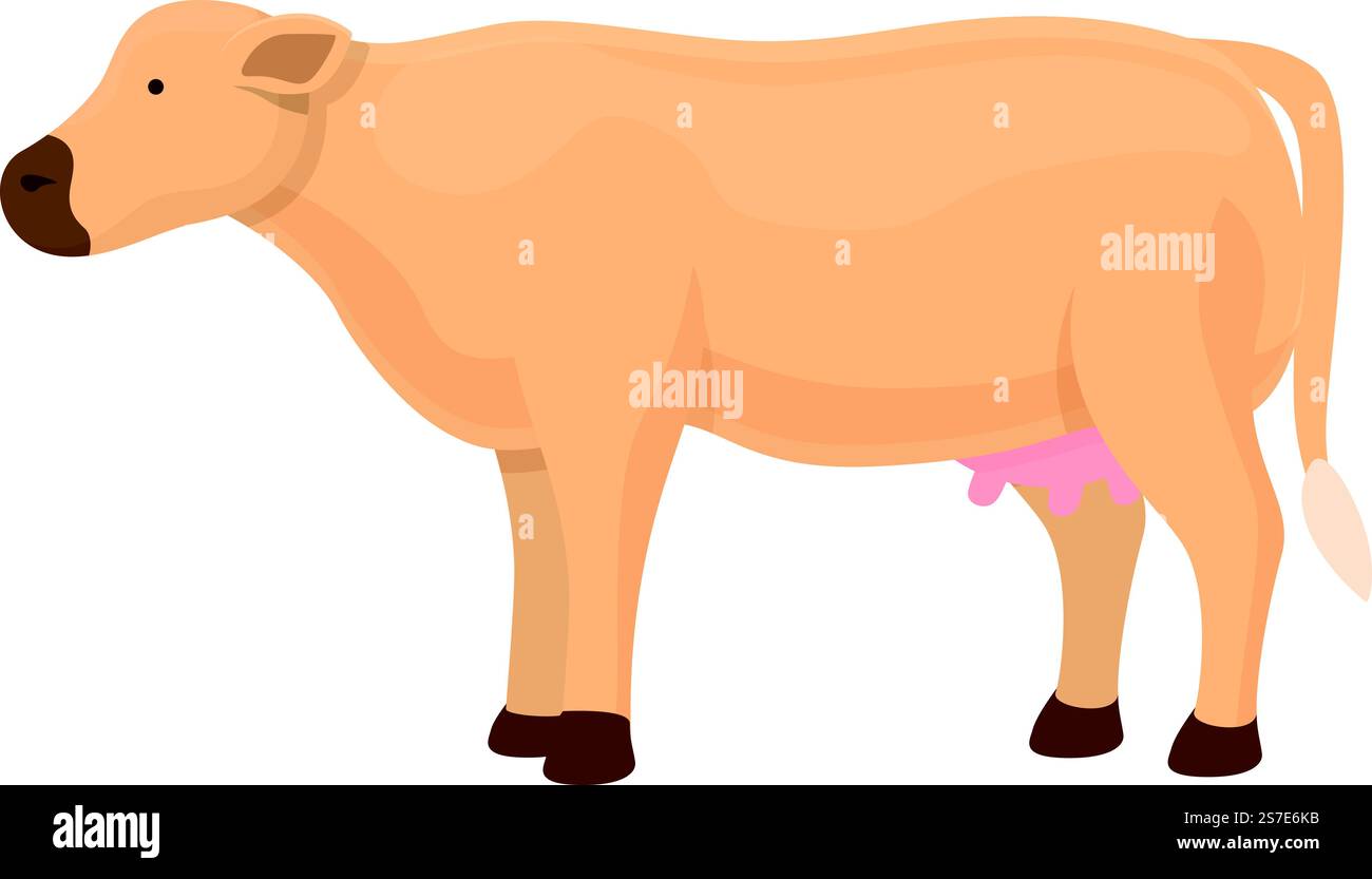 Niederlande Kuh Icon Cartoon Vektor. Viehzucht. Essen Sie Gras. Niederlande Kuh Icon Cartoon Vektor. Viehzucht Stock Vektor