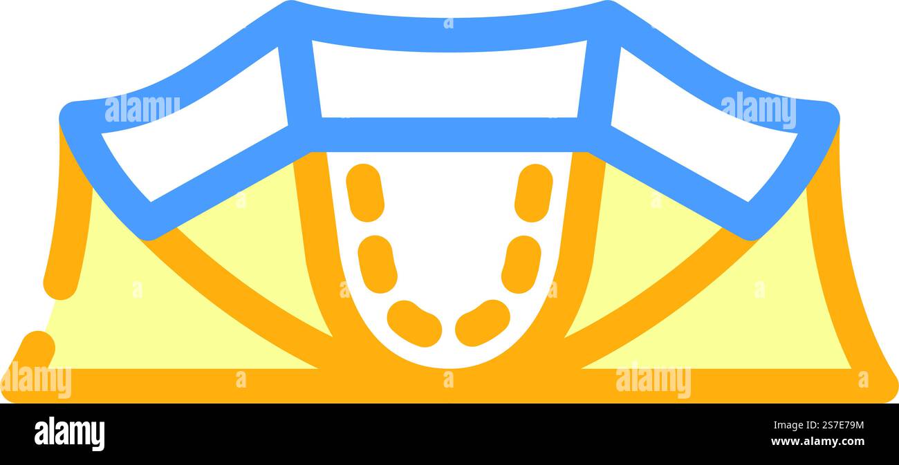 Haus Zelt Urlaub Farbe Symbol Vektor. Haus Zelt Urlaub Schild. Isolierte Symboldarstellung. Haus Zelt Urlaub Farbe Symbol Vektor Illustration Stock Vektor