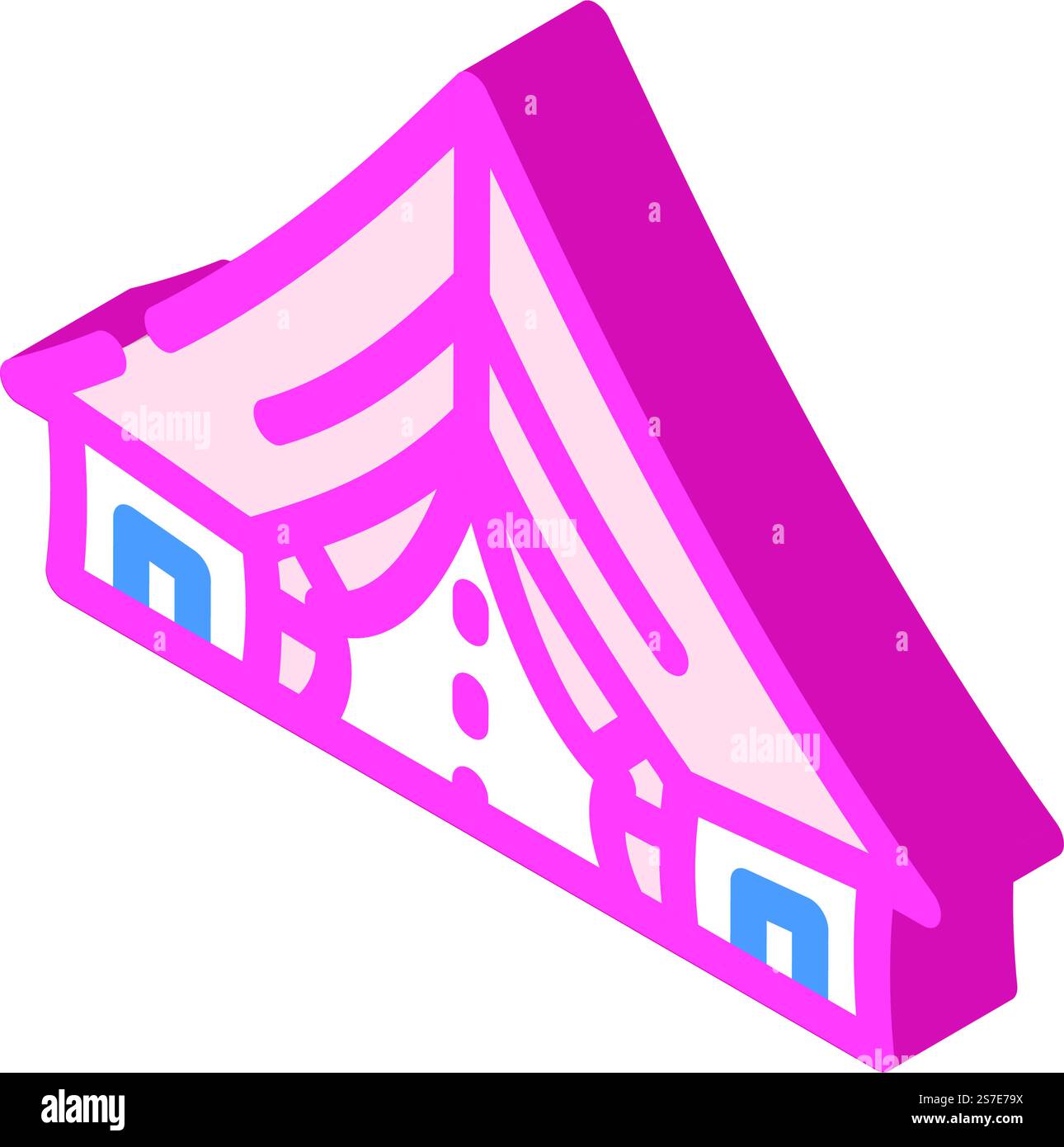 Isometrischer Symbolvektor des Ferienzelt. Schild für Ferienzelt. Isolierte Symboldarstellung. Ferienzelt isometrische Icon Vektor Illustration Stock Vektor