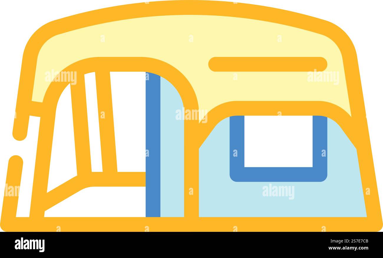 Schutzzelt Urlaub Farbe Symbol Vektor. Schutzzelt Urlaubsschild. Isolierte Symboldarstellung. Schutzzelt Urlaub Farbe Symbol Vektor Illustration Stock Vektor