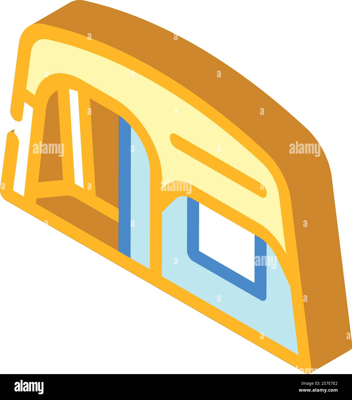 Tierheim Zelt Urlaub isometrische Icon Vektor. Schutzzelt Urlaubsschild. Isolierte Symboldarstellung. Schutzzelt Urlaub isometrische Icon Vektor Illustration Stock Vektor
