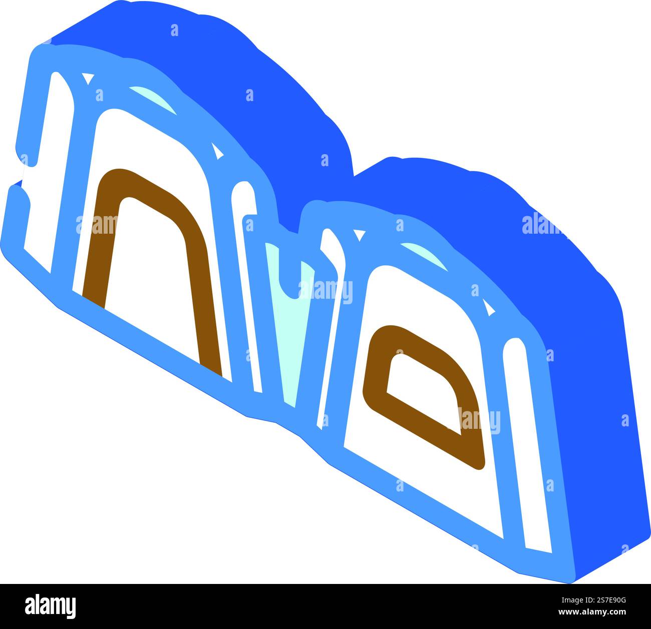 Reise Zelt Urlaub isometrische Icon Vektor. Reisezelt Urlaubsschild. Isolierte Symboldarstellung. Reise Zelt Urlaub isometrische Icon Vektor Illustration Stock Vektor