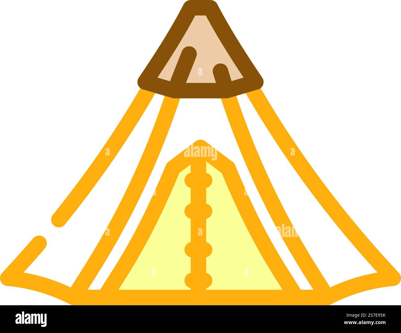 Bergzelt Urlaub Farbe Symbol Vektor. Bergzelt Urlaubsschild. Isolierte Symboldarstellung. Bergzelt Urlaub Farbe Symbol Vektor Illustration Stock Vektor