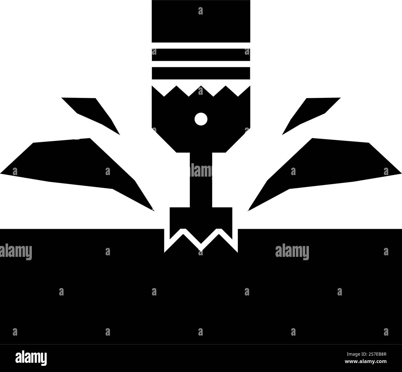CNC-Fräsmaschine Material Metallbearbeitungsschneider Stößel Metallbearbeitung Industrie Drehmaschine Tauchgang Elektrowerkzeug Technologie Werkzeuge Schnitzen Späne Symbol schwarze Farbe Vektor Illustration Bild flache Art einfach. CNC-Fräsmaschine Material Metallbearbeitungsschneider Stößel Metallbearbeitung Industrie Drehmaschine Tauchgang Elektrowerkzeug Technologie Werkzeuge Schnitzen Späne Symbol schwarze Farbe Vektor Illustration Bild flach Stil Stock Vektor