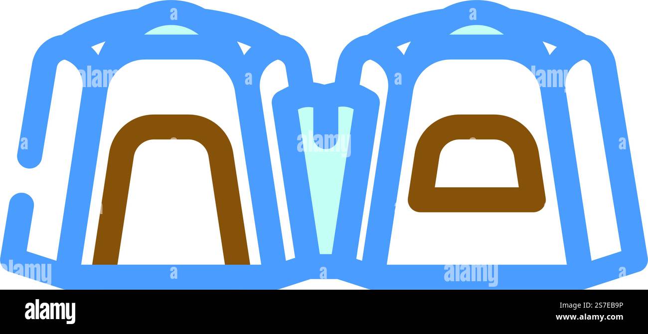 Reise Zelt Urlaub Farbe Symbol Vektor. Reisezelt Urlaubsschild. Isolierte Symboldarstellung. Reise Zelt Urlaub Farbe Symbol Vektor Illustration Stock Vektor