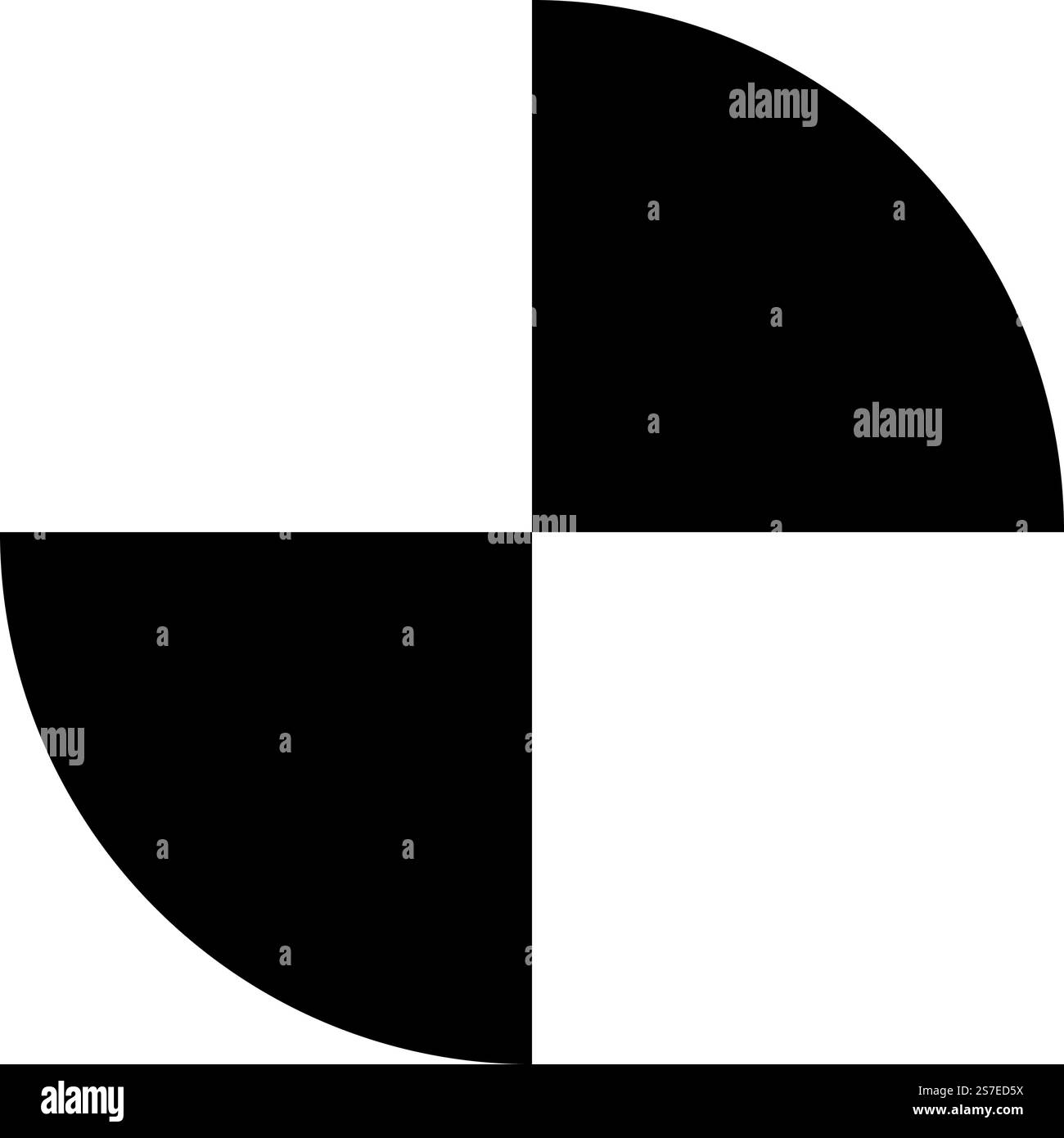 Teil Kreis 1/2 2 zwei Symbole schwarz Farbe Vektor Illustration Bild flach Stil einfach. Teil Kreis 1/2 2 zwei Symbole schwarz Vektor Illustration Bild flach Stock Vektor