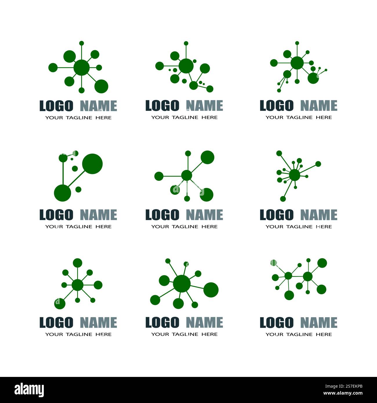 Vektor-Vorlage für Illustration des Moleküllogos Stock Vektor