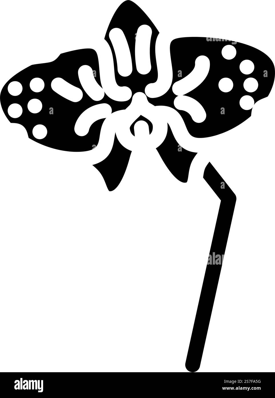 orchideenblüte Frühling Glyphe Symbol Vektor. orchideenblüten-Frühlingsschild. Isolierte Symboldarstellung. orchideenblüte Frühling Glyphe Icon Vektor Illustration Stock Vektor
