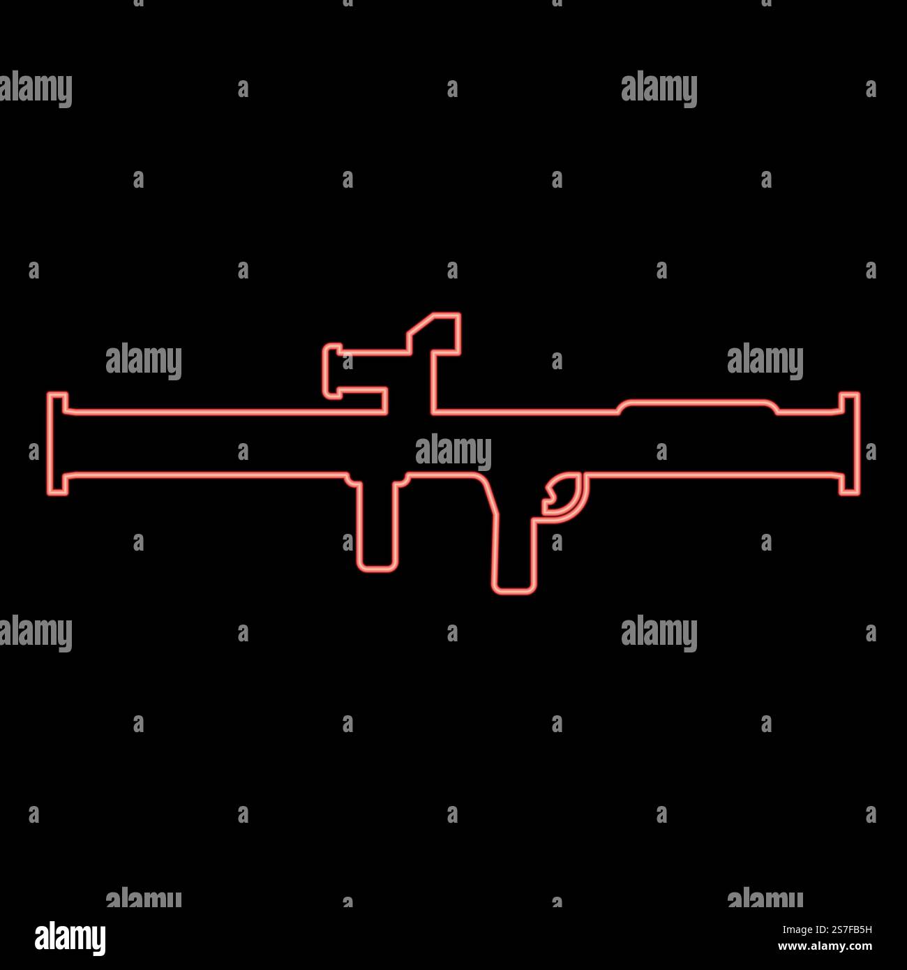 Neon Store Granatwerfer Bazooka Pistole Raketensystem rote Farbe Vektor Illustration Bild flache Art Licht. Neon Store Granatwerfer Bazooka Pistole Raketensystem rote Farbe Vektor Illustration Bild flache Art Stock Vektor Neon Store Granatwerfer Bazooka Pistole Raketensystem rote Farbe Vektor Illustration Bild flache Art Licht. Neon Store Granatwerfer Bazooka Pistole Raketensystem rote Farbe Vektor Illustration Bild flache Art Stock Vektor