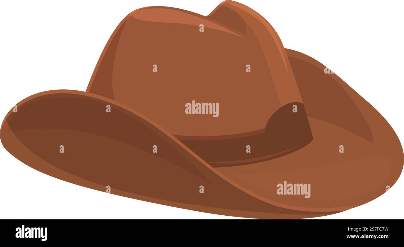 West Cowboyhut Icon Cartoon Vektor. Rodeo-Element. Texas männlich. West Cowboyhut Icon Cartoon Vektor. Rodeo-Element Stock Vektor
