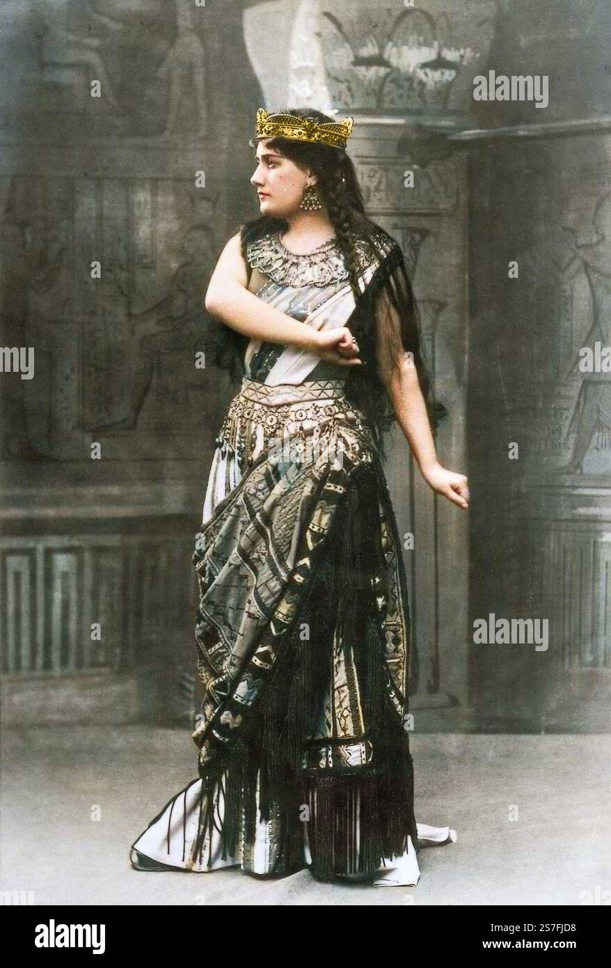 Sopranistin Agnes Borgo (1879–1958) in Aida von Giuseppe Verdi (1813–1901), 1908 im Palais Garnier Stockfoto