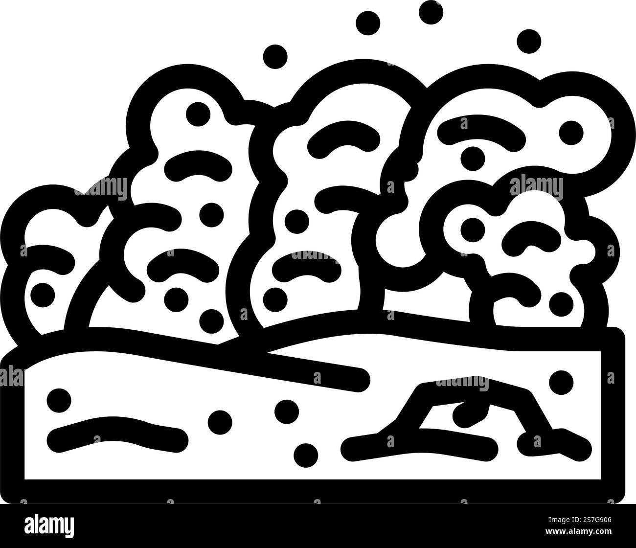 marsstaub Sturm mars Planetenlinie Icon Vektor. marsstaub Sturm mars Planet Schild. Schwarze Abbildung des isolierten Kontursymbols. marsstaub Sturm mars Planetenlinie Symbol Vektor Illustration Stock Vektor