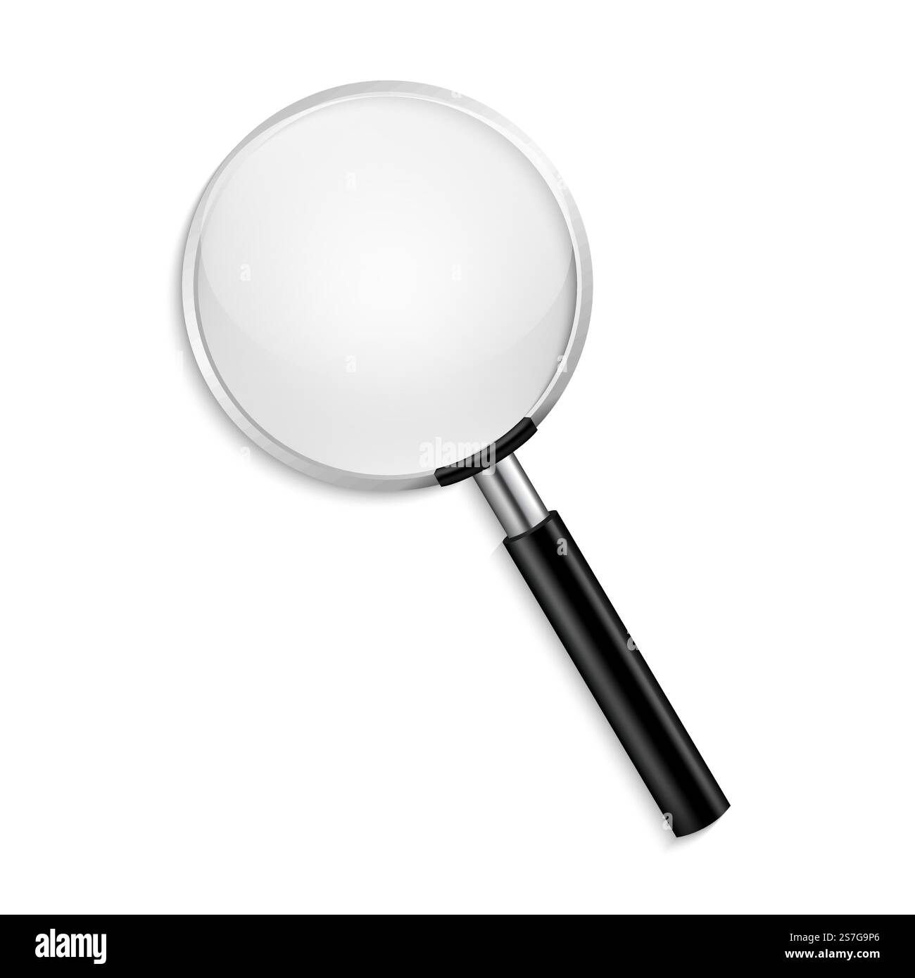 Realistische Lupenvektor-isolierte Vektorgrafiken auf transparentem Hintergrund Stock Vektor