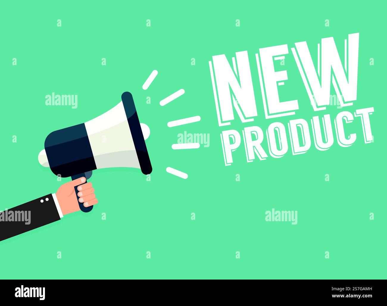 Hand-Haltemegaphon - Neues Produkt Stock Vektor