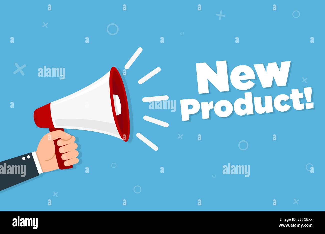 Hand-Haltemegaphon - Neues Produkt Stock Vektor