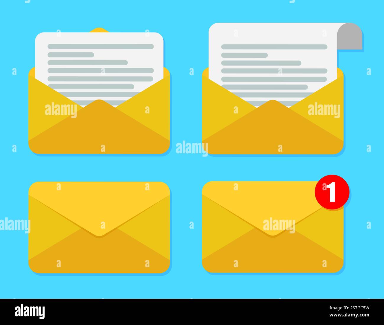 E-Mail-Symbol-Vektor-Kunst. Mail-Symbol Vektor Kunst Vektor Illustration Konzept Bild Symbol Stock Vektor