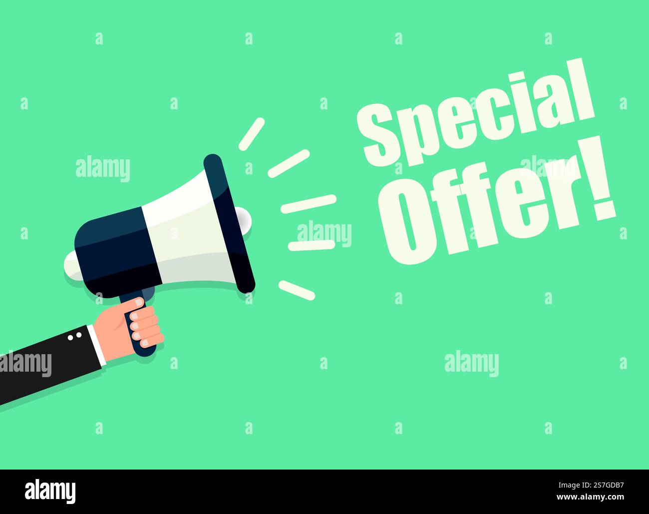 Megafon in der Hand – Sonderangebot Stock Vektor
