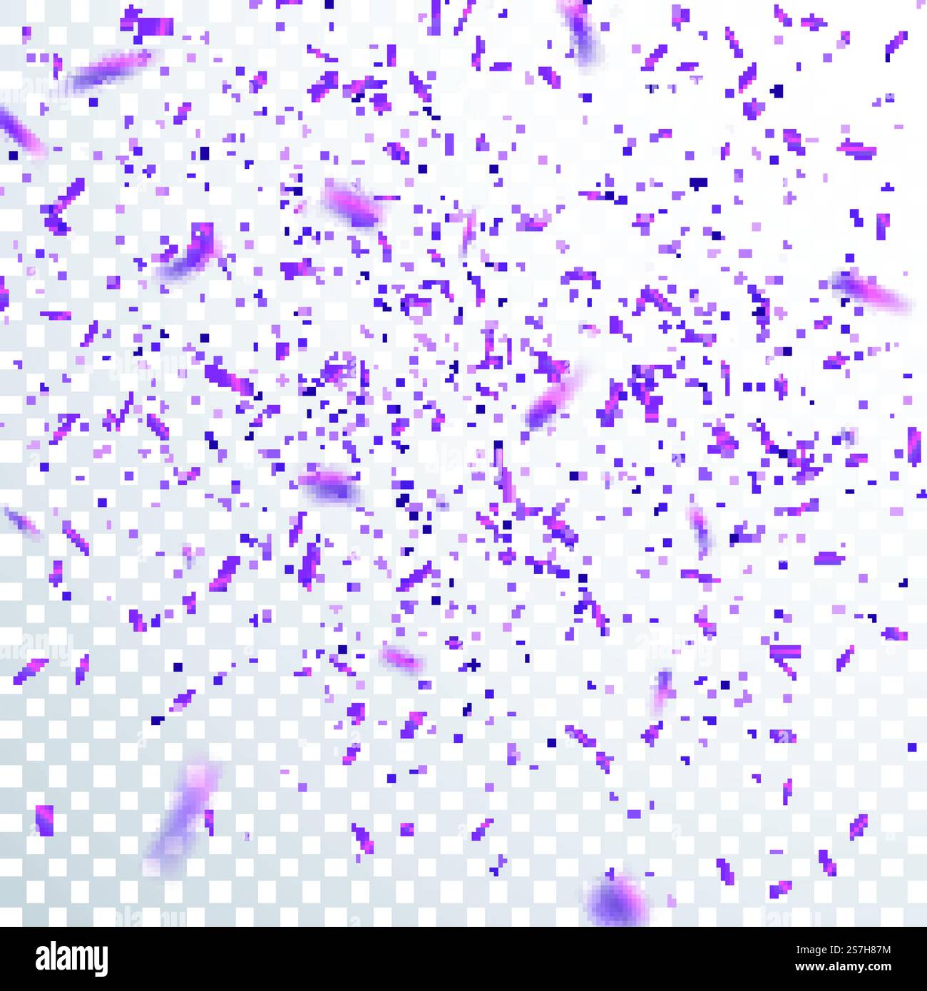 Festliche Konfetti isoliert auf transparentem Hintergrund Stock Vektor