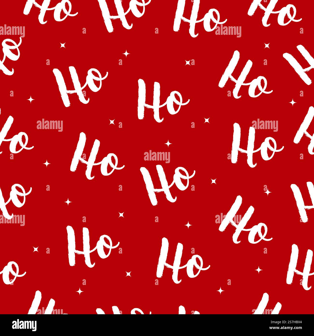 Ho Ho Ho Weihnachtsvektor Grußkarte Schriftzug nähert Muster auf rotem Hintergrund Stock Vektor