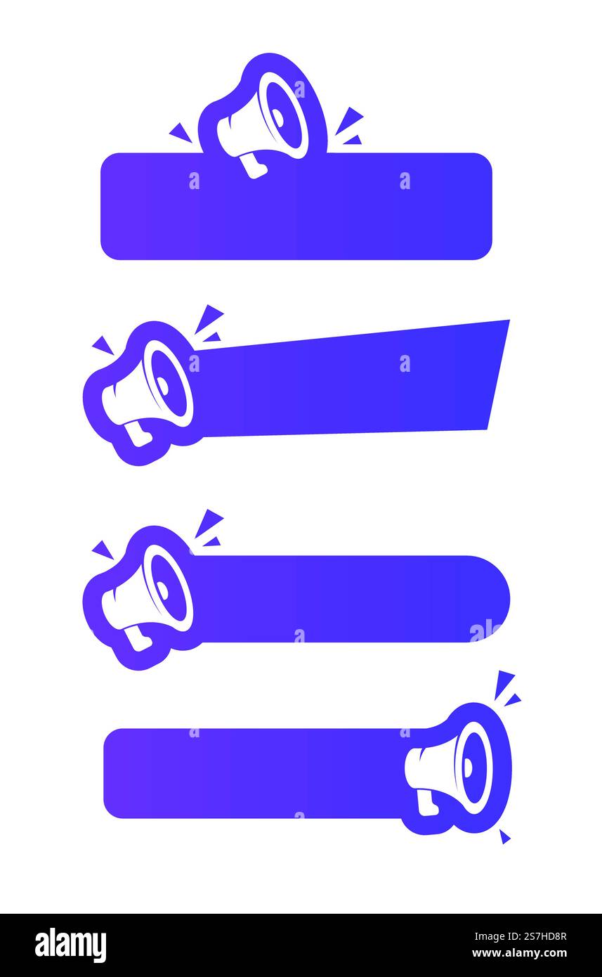 Megafon-Werbebanner Stock Vektor