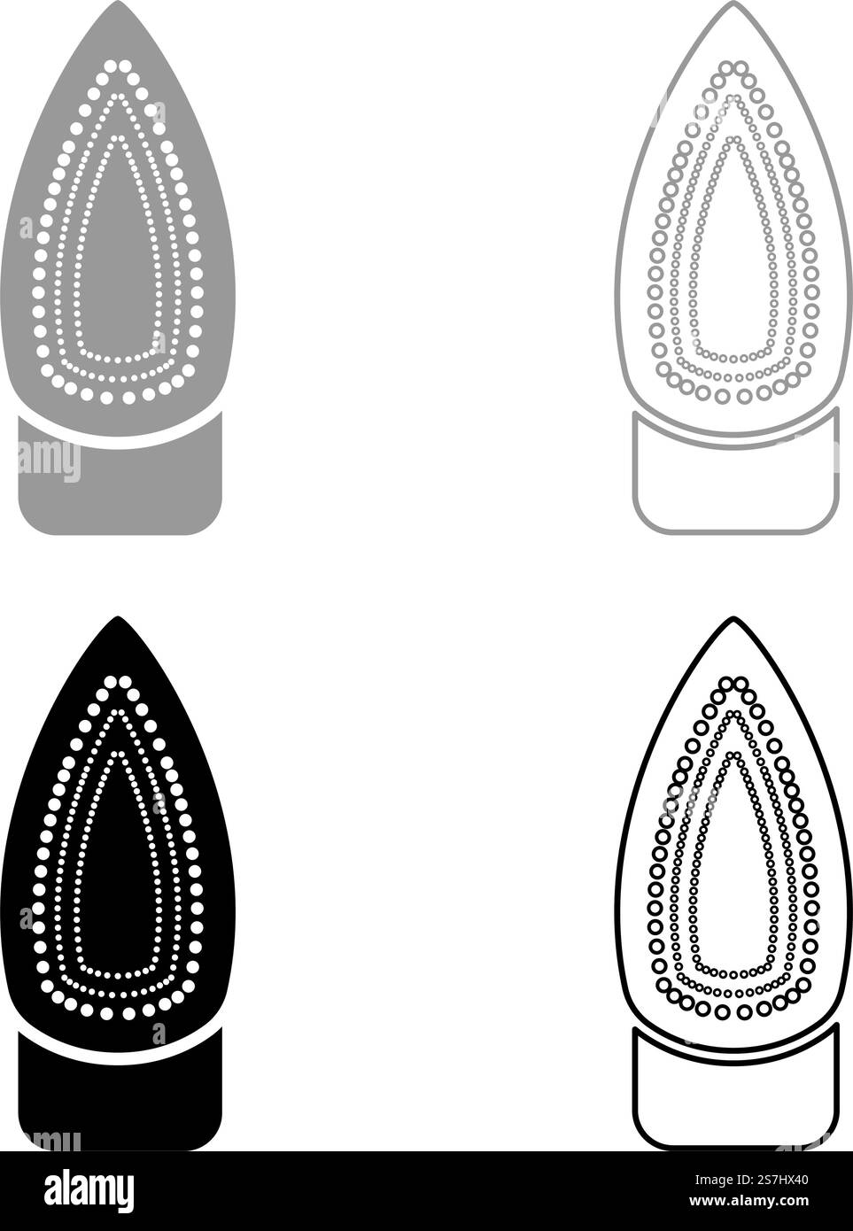 Bügeleisen Bügelsohle flatiron Set Symbol grau schwarz Farbe Vektor Illustration Bild einfache solide Füllung Kontur Linie dünn flach Stil. Bügeleisen Bügelsohle flatiron Set Symbol grau schwarz Farbe Vektor Illustration Bild Solid Füllung Kontur Linie dünn flach Stil Stock Vektor