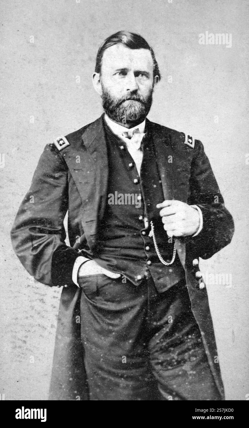 Ulysses S. Grant (1822–1885) 18. Präsident der Vereinigten Staaten von 1869 bis 1877 und General im Amerikanischen Bürgerkrieg. Präsident Ulysses S. Grant Stockfoto