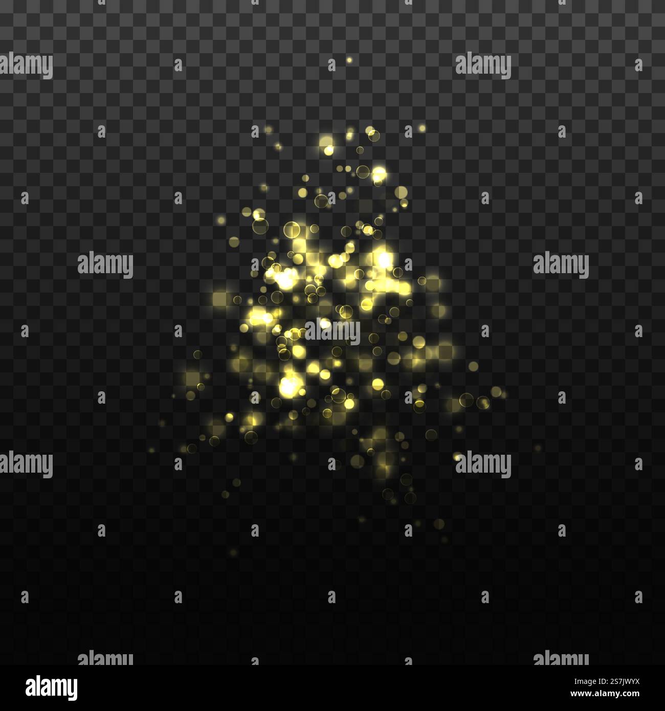 Vektor Gold Glitzer Hintergrund. Transparente fallende goldene Partikel. Magie und Luxus Weihnachten oder Party Hintergrund Illustration.. Vektor Gold Glitzer Hintergrund. Transparente fallende goldene Partikel. Zauberhaftes und luxuriöses Hintergrunddesign für Weihnachten oder Party. Stock Vektor