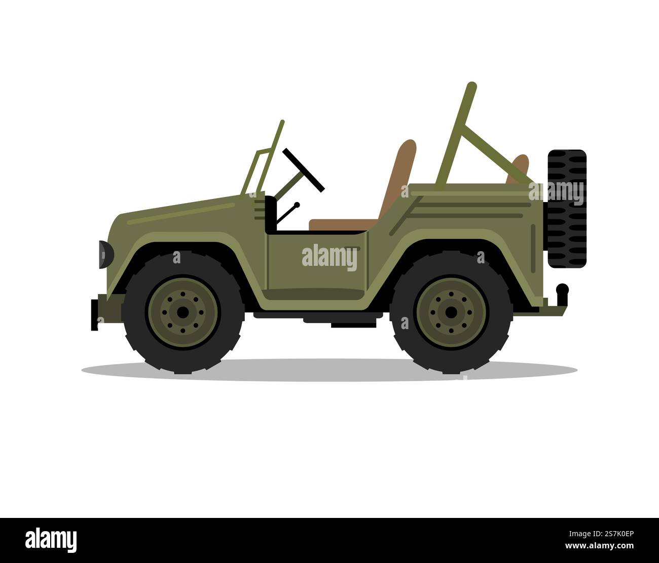 Militärarmee-Auto-Jeep-Fahrzeug. Humvee Vektor Hummer Zeichentrickfilm flache Safari Oddroad LKW Illustration.. Militärarmee-Auto-Jeep-Fahrzeug. Humvee Vektor Hummer Cartoon flache Safari Oddroad Truck Illustration Stock Vektor