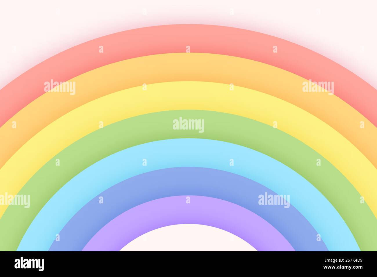 Pastellfarbe Regenbogenhintergrund auf einem hellen Papier geschnittenen Himmel. Hintergrundkonzept für Mädchen. Stock Vektor