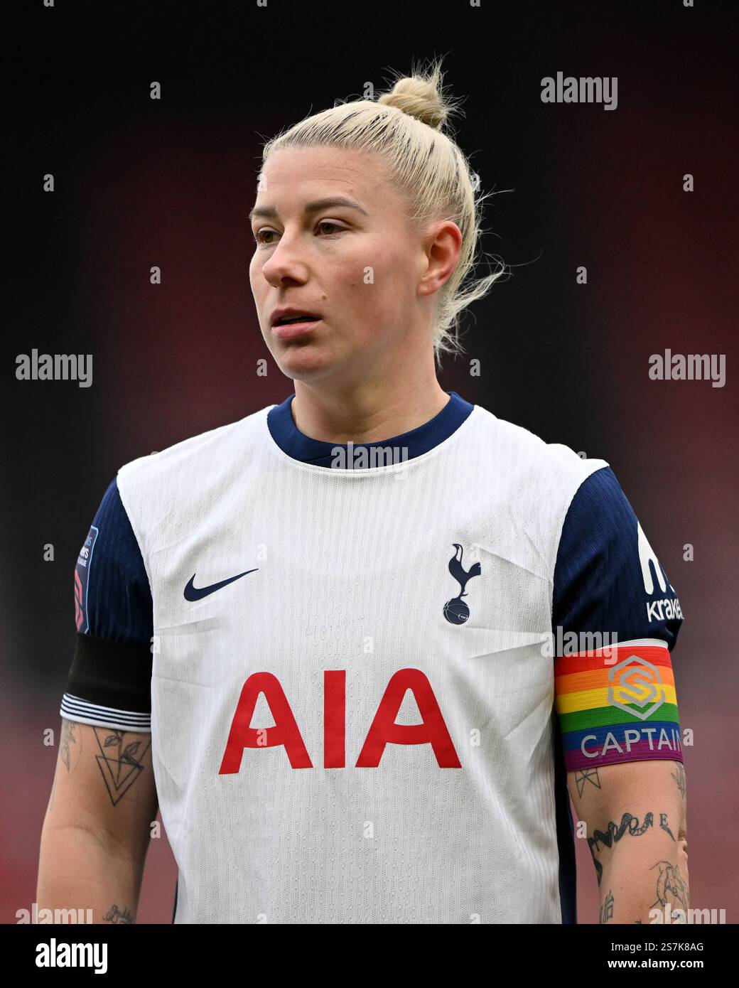 London, Großbritannien. 19. Januar 2025 Bethany England of Tottenham Hotspur beim Barclays Women’s Super League Spiel zwischen Tottenham Hotspur FC Women und Leicester City W.F.C. im Gaughan Group Stadium in London am 19. Januar 2025. Dieses Bild darf nur für redaktionelle Zwecke verwendet werden. Nur redaktionelle Verwendung. Quelle: Ashley Crowden/Alamy Live News Stockfoto