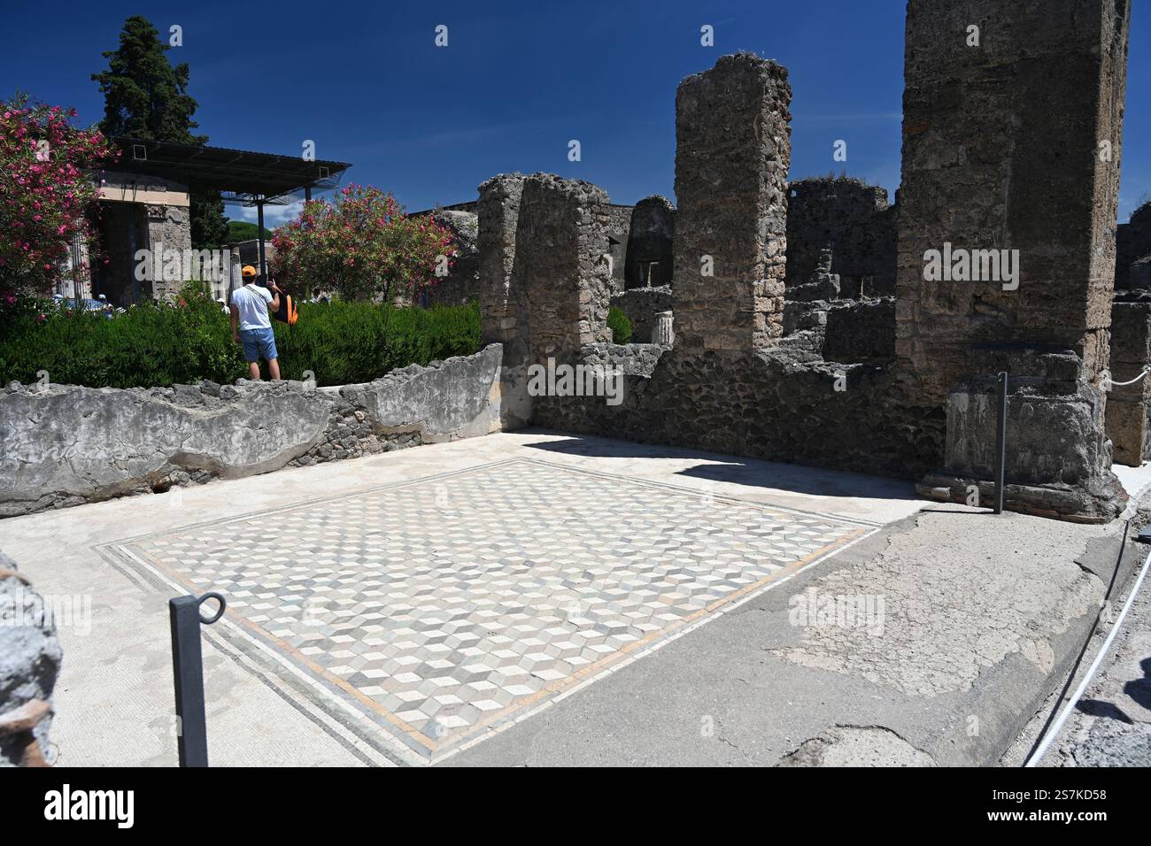 Antike Innenarchitektur, historische römische Innenarchitektur, Pompeji Italien Stockfoto