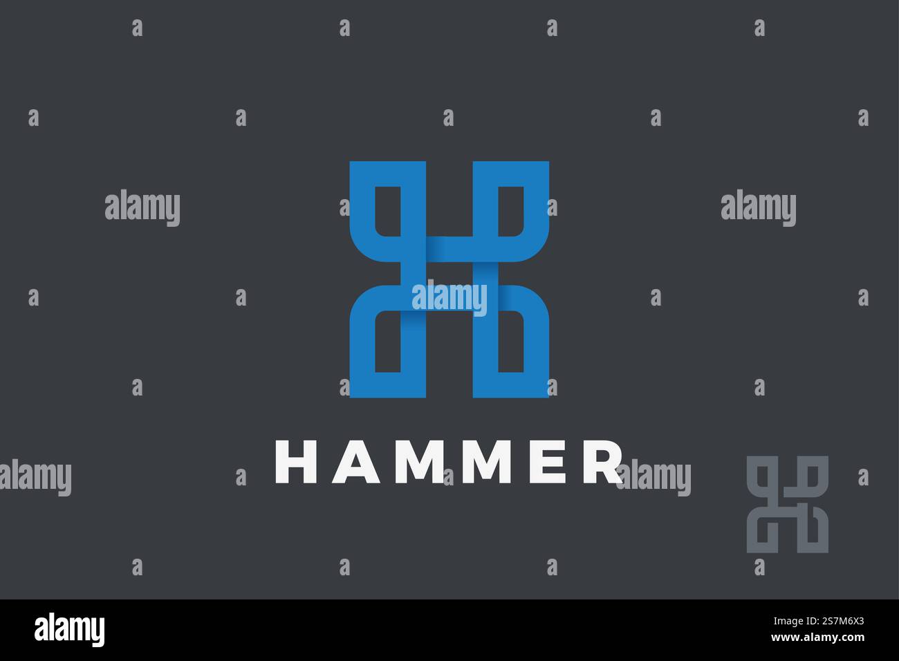 Letter H Logo Design Vektorvorlage. Typografie Logotype Linearstil. Stock Vektor