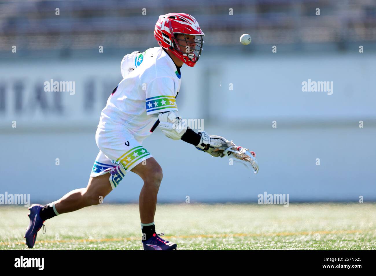 Aminovital Field, Tokio, Japan. Januar 2025. Ichigo Tsuruta (College ALL STAR), 18. JANUAR 2025 - Lacrosse: 1 ALL-STAR-SPIELE für Herren 2024 Spiel zwischen College ALL STAR und Club ALL STAR im Aminovital Field, Tokio, Japan. Quelle: Naoki Nishimura/AFLO SPORT/Alamy Live News Stockfoto