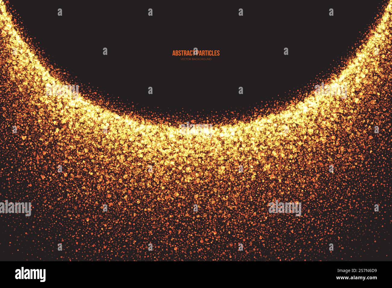 Abstrakter Heller Goldener Schimmer Leuchtende Fallende Partikel Abstrakter Hintergrund. Goldener Schimmer Leuchtende Runde Partikel Vektor-Hintergrund Stock Vektor