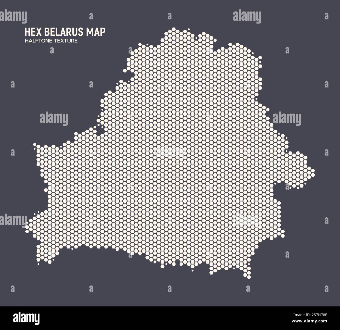 Weißrussland – Sechseckige Halbtonstruktur Abbilden Stock Vektor