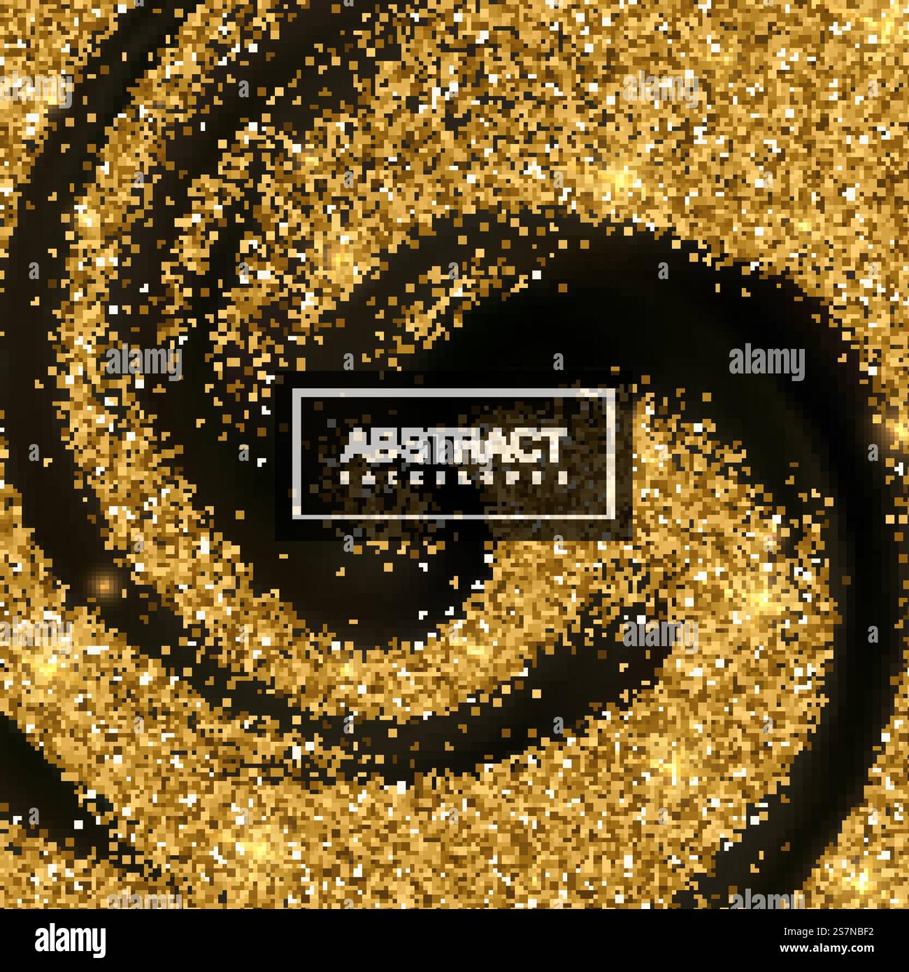 Abstrakter Hintergrund mit goldenen Konfetti-Glitzern Stock Vektor