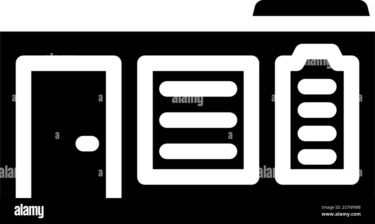 Energiespeicher Umweltglyphe Symbol Vektor. Umweltzeichen für Energiespeicherung. Isolierte Symboldarstellung. Energiespeicher Umweltglyphe Symbol Vektor Illustration Stock Vektor