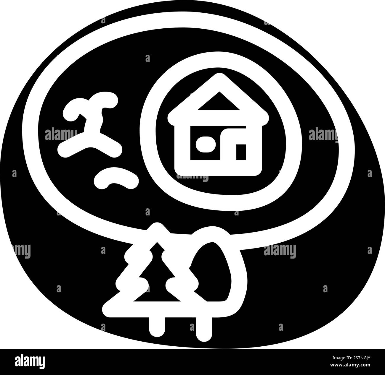 Permakultur Umwelt Glyphe Symbol Vektor. Permakultur-Umweltzeichen. Isolierte Symboldarstellung. Permakultur Umwelt Glyphe Symbol Vektor Illustration Stock Vektor