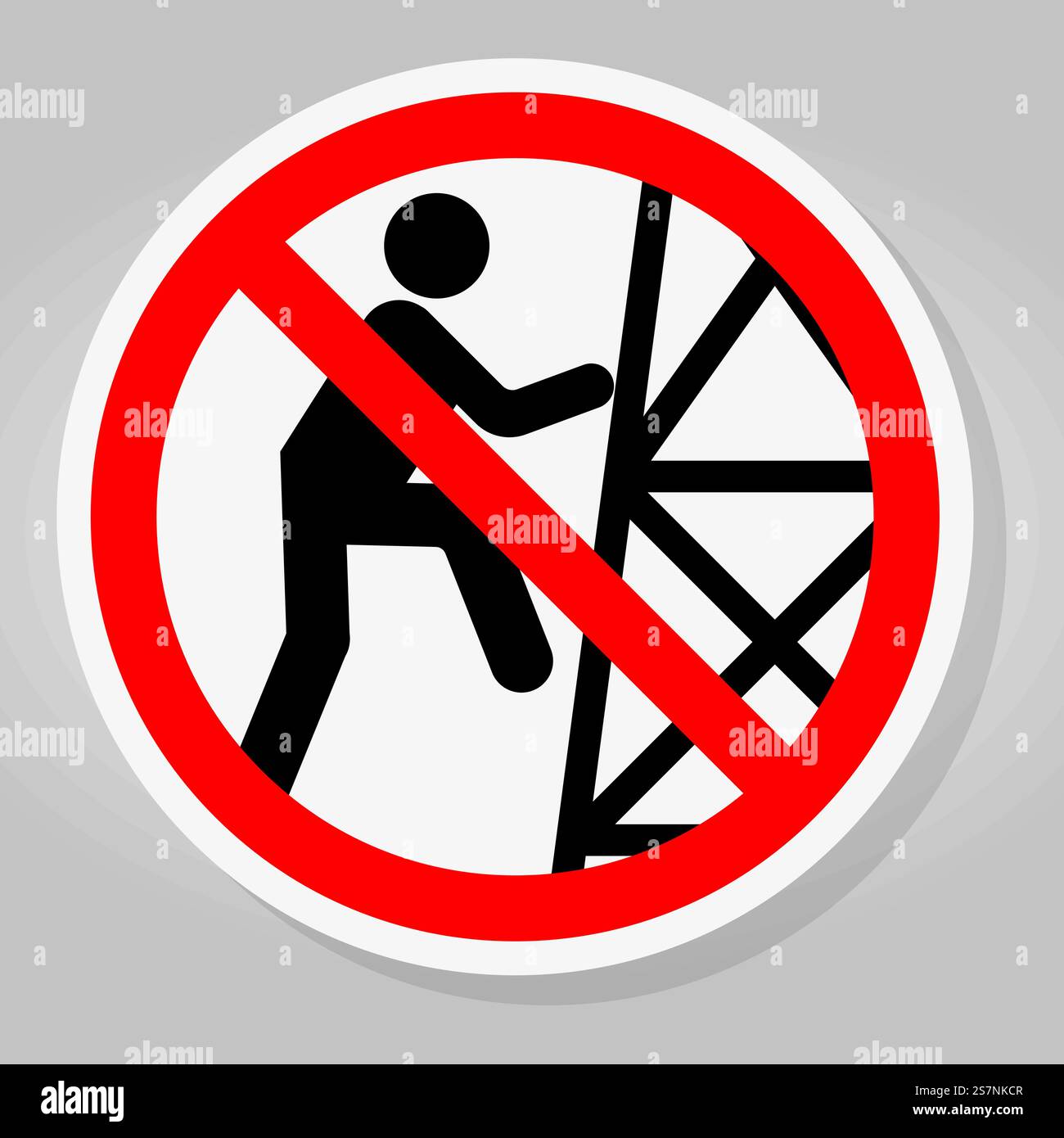 Verbotsschild „Nicht Klettern“-Symbol Stock Vektor