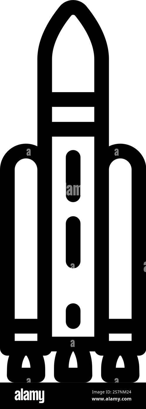 Starten Sie Fahrzeug Aeronautical Engineer Linie Symbol Vektor. Das Schild des Flugzeugtechnikers starten. Schwarze Abbildung des isolierten Kontursymbols. Starten Sie Fahrzeug Aeronautical Ingenieur Linie Symbol Vektor Illustration Stock Vektor